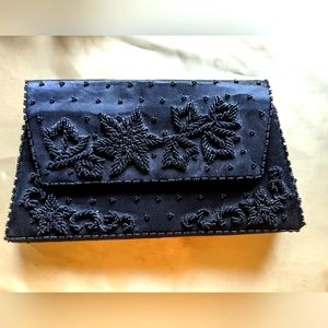 Antique beaded clutch handbag